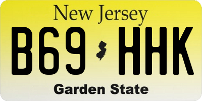 NJ license plate B69HHK