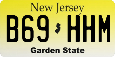 NJ license plate B69HHM