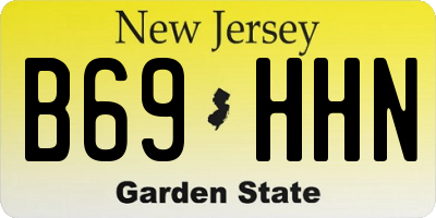NJ license plate B69HHN