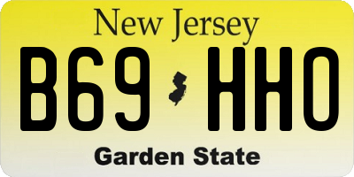 NJ license plate B69HHO