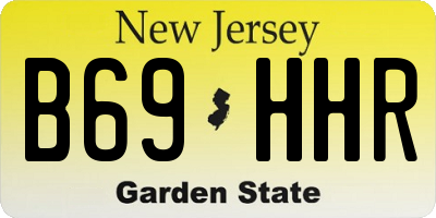 NJ license plate B69HHR