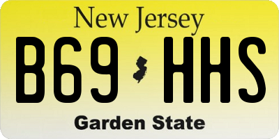 NJ license plate B69HHS