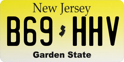 NJ license plate B69HHV
