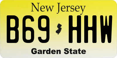 NJ license plate B69HHW