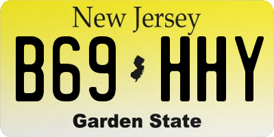 NJ license plate B69HHY