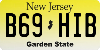 NJ license plate B69HIB