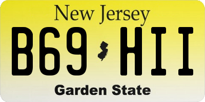 NJ license plate B69HII