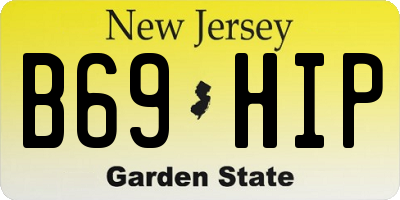 NJ license plate B69HIP