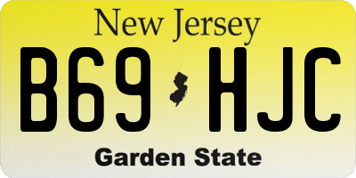 NJ license plate B69HJC