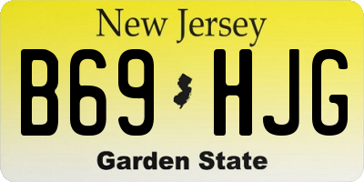 NJ license plate B69HJG