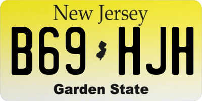 NJ license plate B69HJH