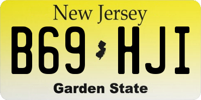 NJ license plate B69HJI