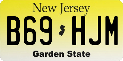 NJ license plate B69HJM