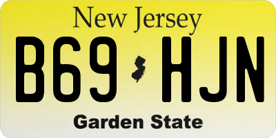 NJ license plate B69HJN