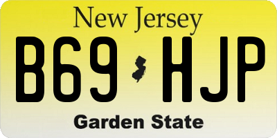 NJ license plate B69HJP