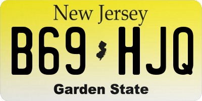 NJ license plate B69HJQ