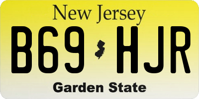 NJ license plate B69HJR