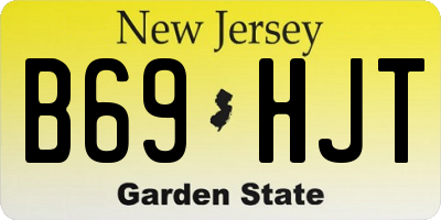 NJ license plate B69HJT
