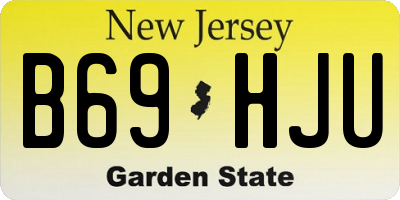 NJ license plate B69HJU