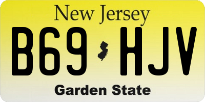 NJ license plate B69HJV
