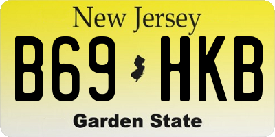 NJ license plate B69HKB