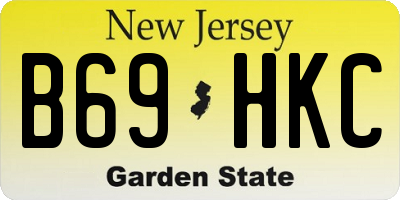 NJ license plate B69HKC