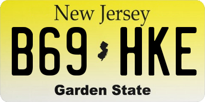 NJ license plate B69HKE