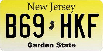NJ license plate B69HKF