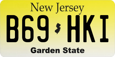 NJ license plate B69HKI