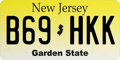NJ license plate B69HKK