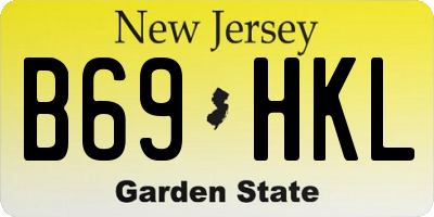 NJ license plate B69HKL