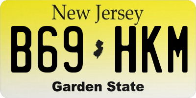 NJ license plate B69HKM