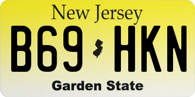 NJ license plate B69HKN