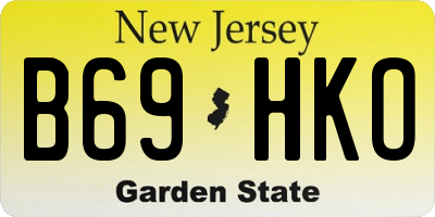 NJ license plate B69HKO
