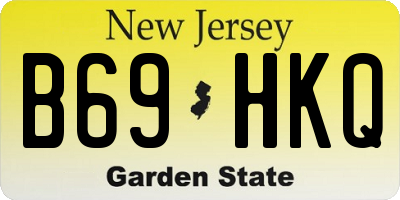 NJ license plate B69HKQ