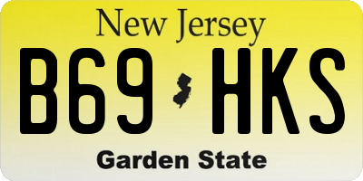 NJ license plate B69HKS