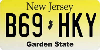 NJ license plate B69HKY