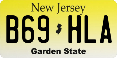 NJ license plate B69HLA