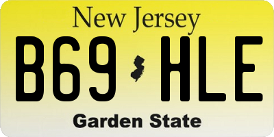 NJ license plate B69HLE