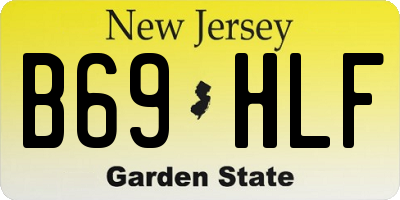 NJ license plate B69HLF