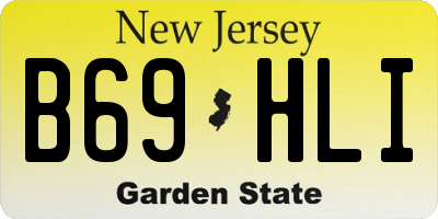 NJ license plate B69HLI