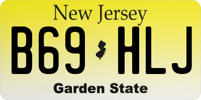 NJ license plate B69HLJ