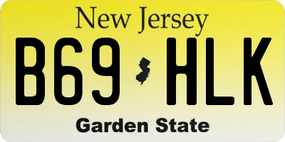 NJ license plate B69HLK