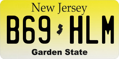NJ license plate B69HLM
