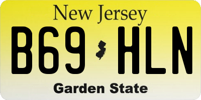 NJ license plate B69HLN