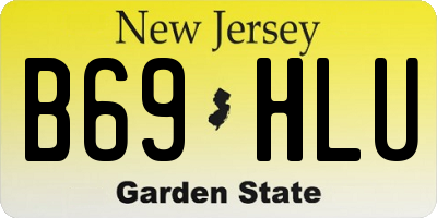 NJ license plate B69HLU