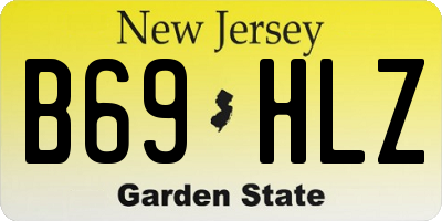 NJ license plate B69HLZ