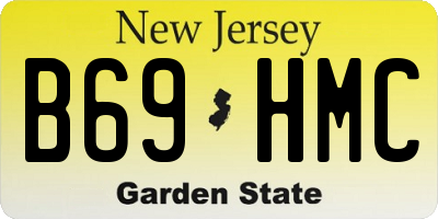 NJ license plate B69HMC