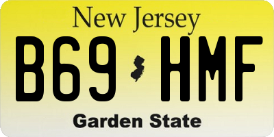 NJ license plate B69HMF