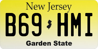 NJ license plate B69HMI